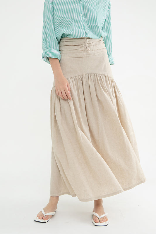 Audi Linen Maxi Skirt