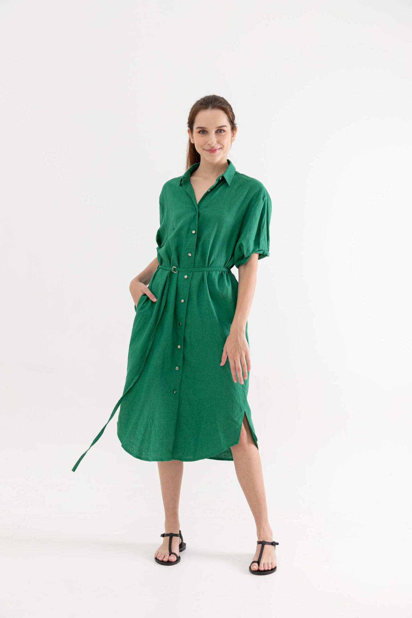 Billy Linen Shirt Dress