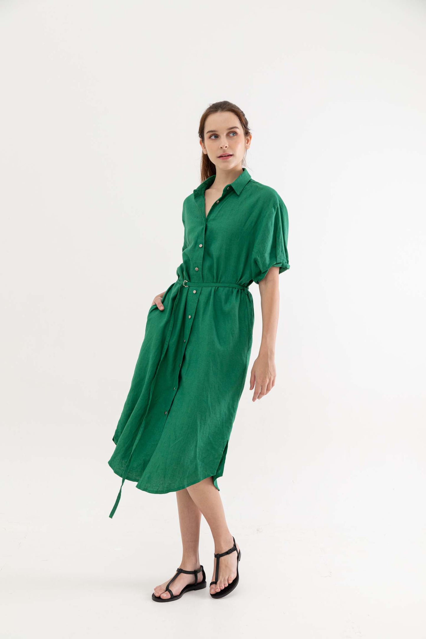 Billy Linen Shirt Dress