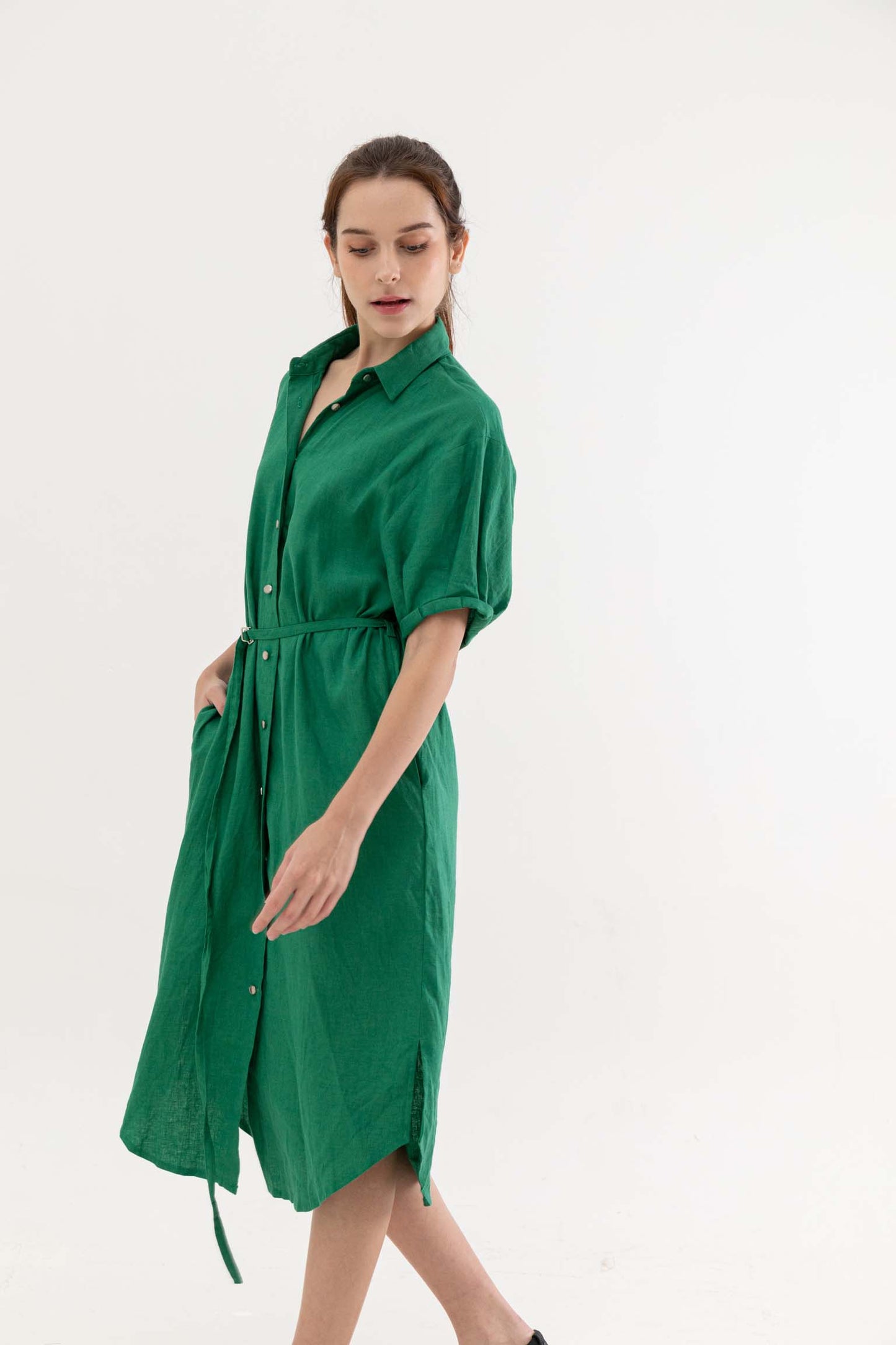 Billy Linen Shirt Dress