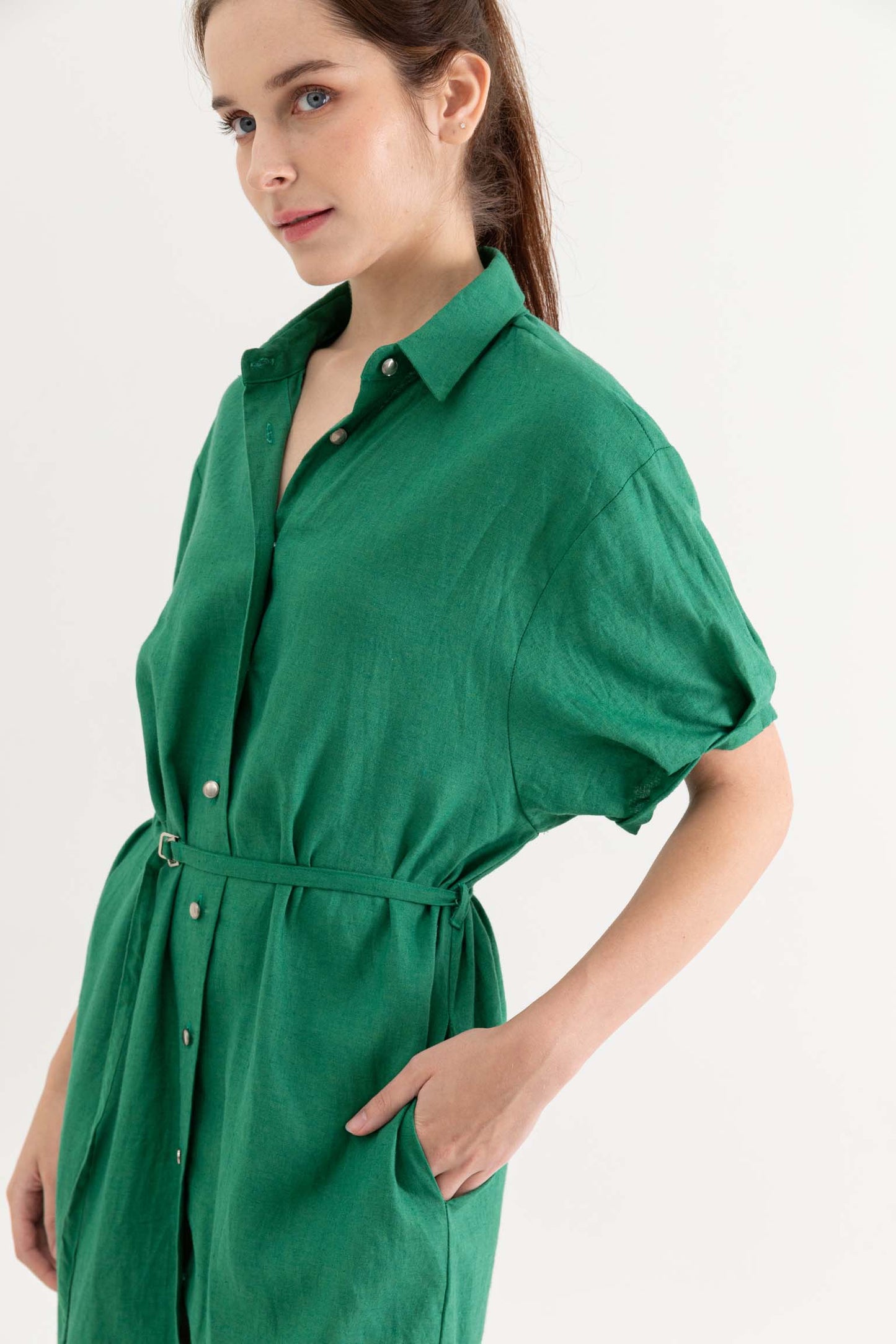 Billy Linen Shirt Dress