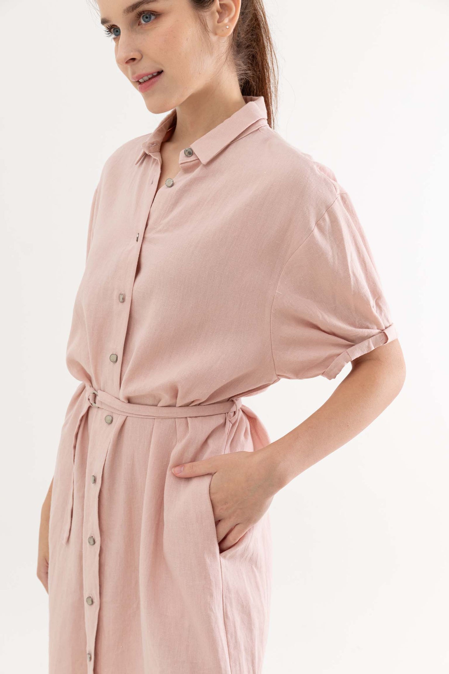 Billy Linen Shirt Dress