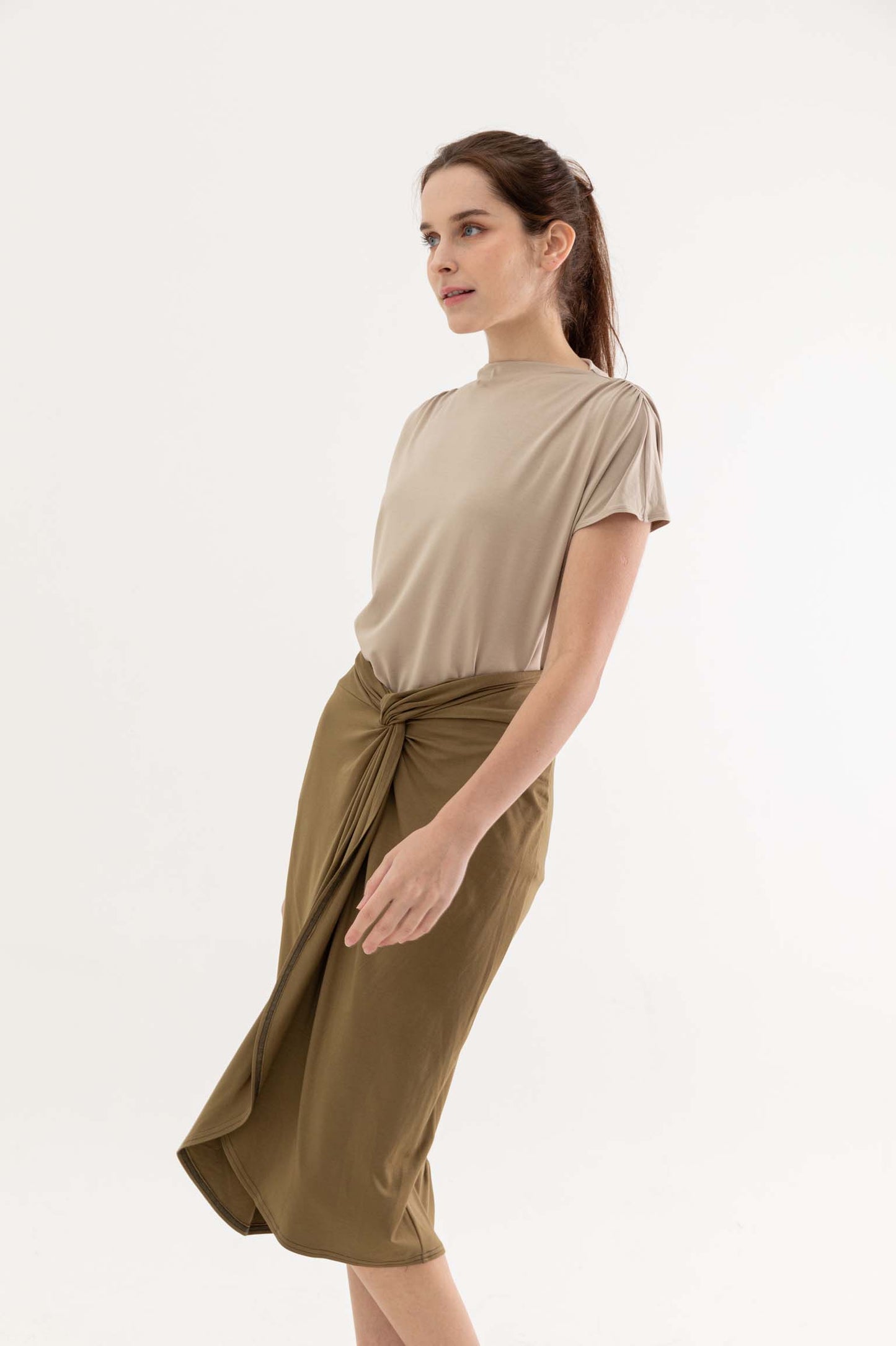 Kim Knotted Drape Skirt