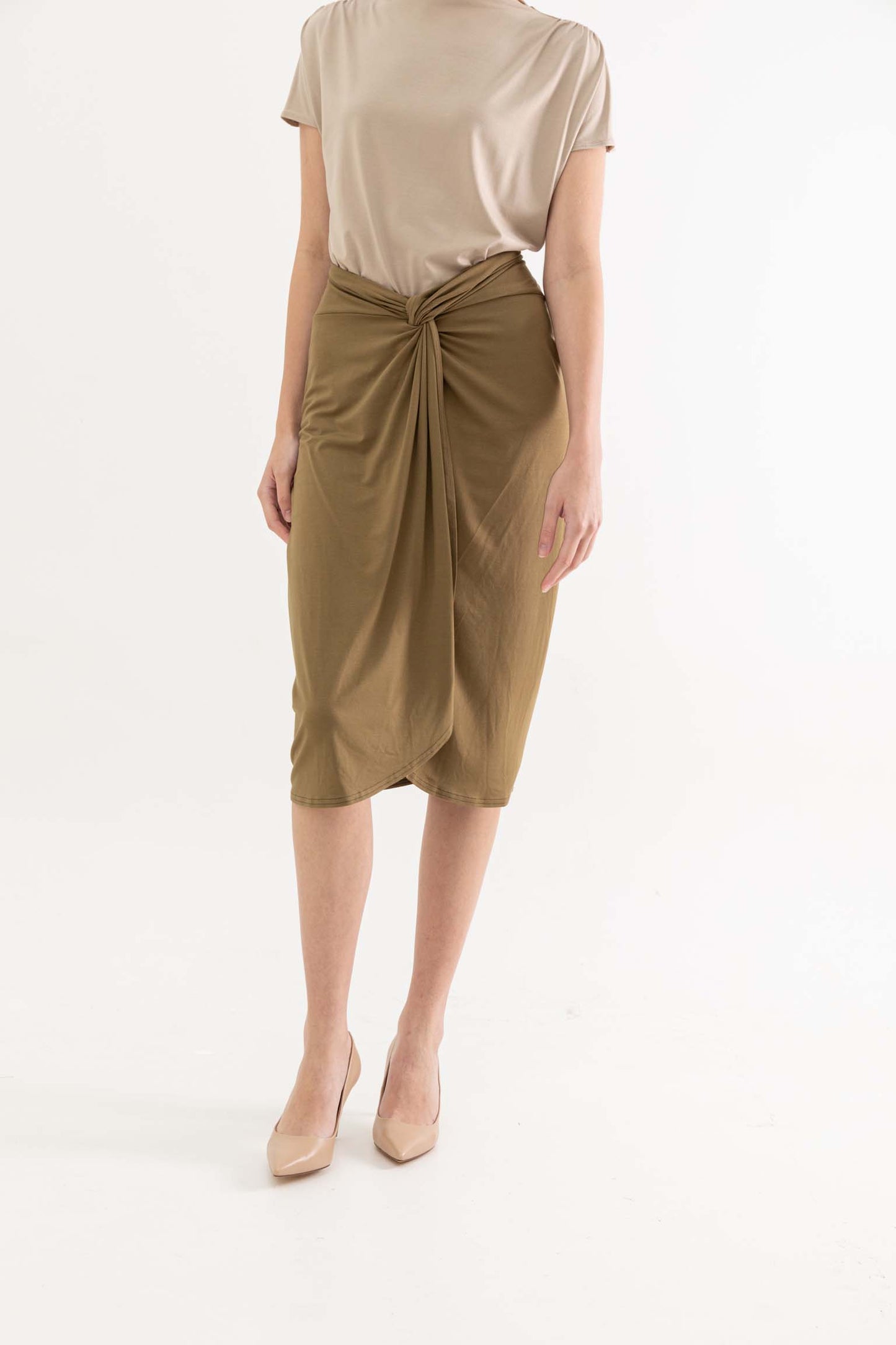 Kim Knotted Drape Skirt