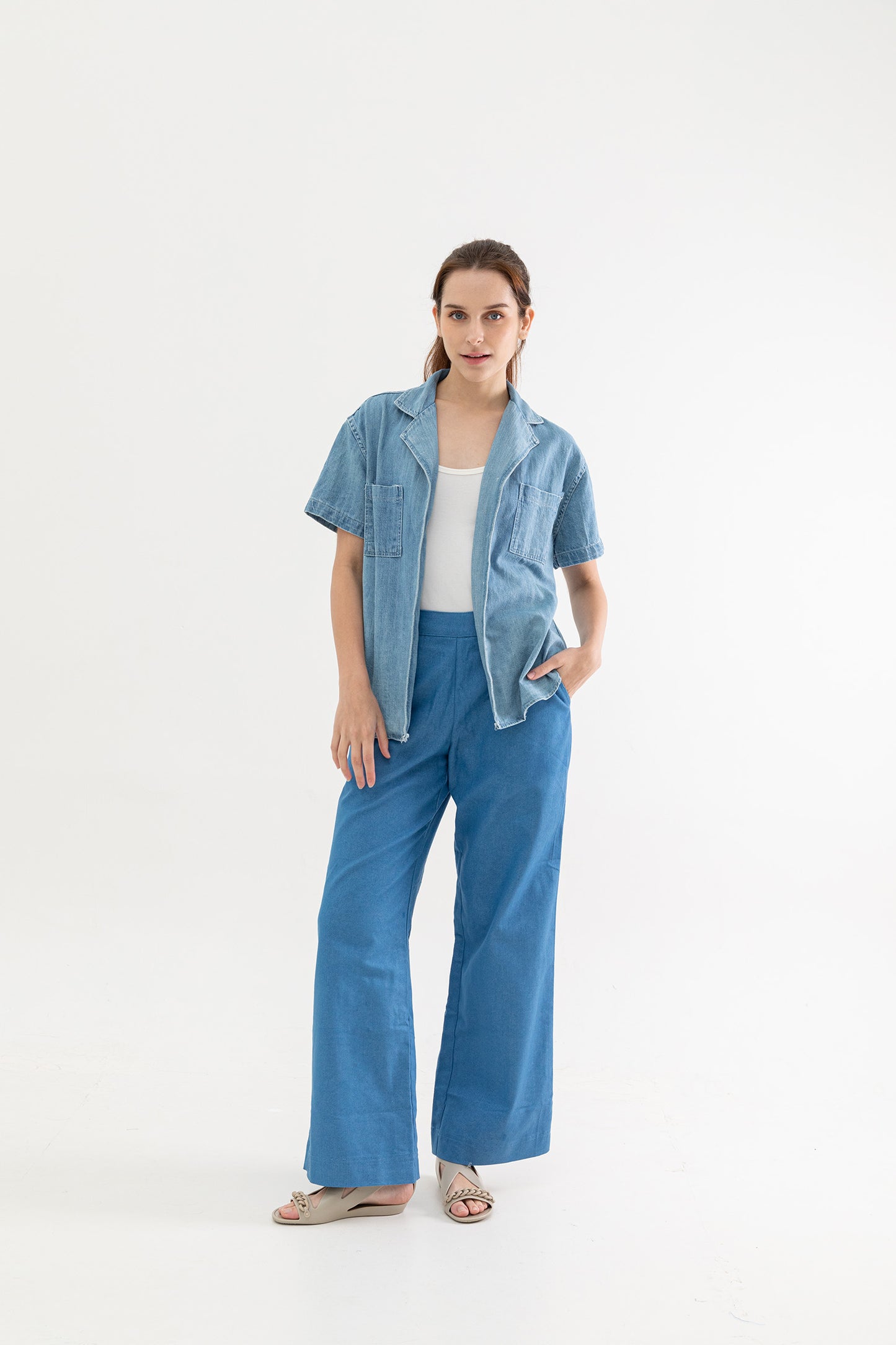 Mei Short Sleeve Denim Shirt