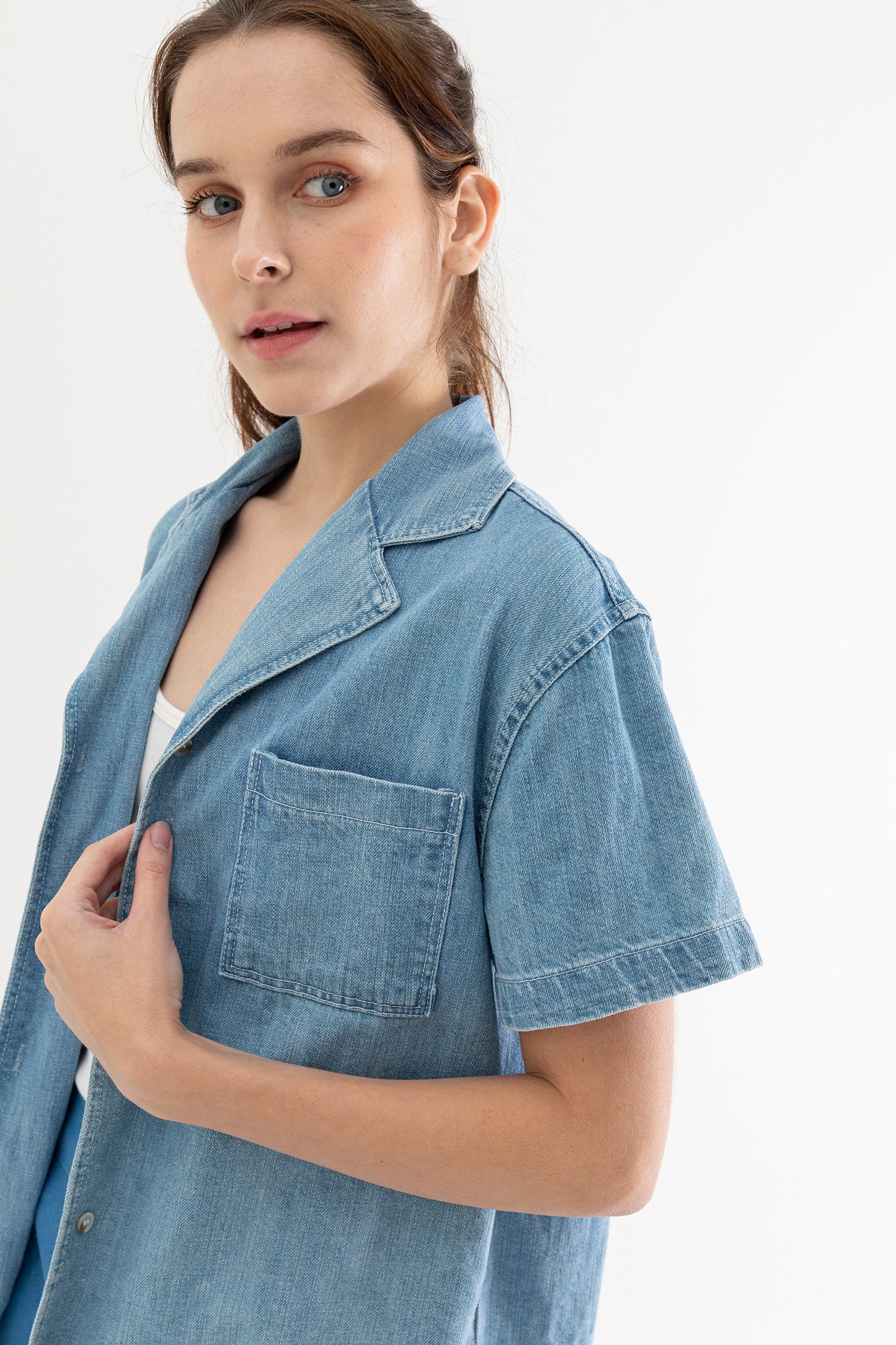 Mei Short Sleeve Denim Shirt
