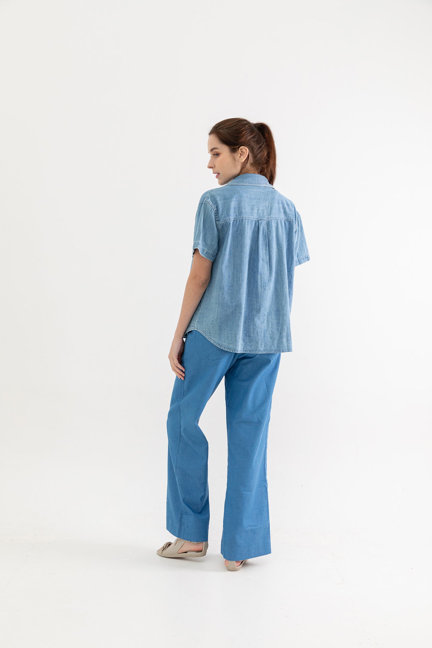 Mei Short Sleeve Denim Shirt