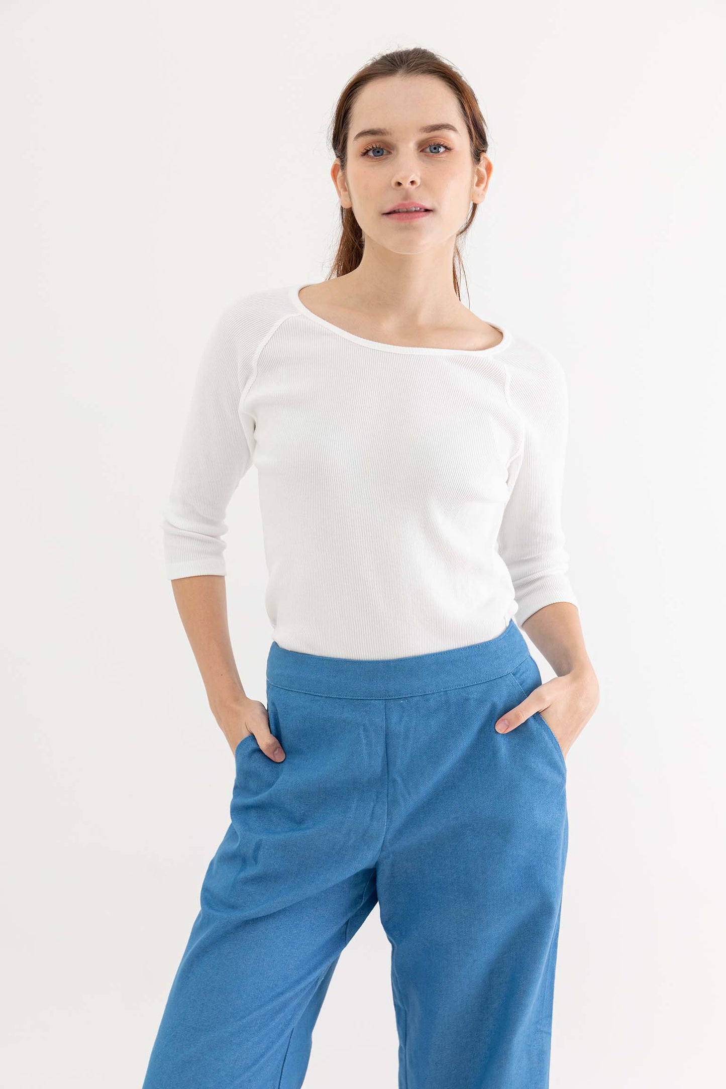 Zina Ribbed Cotton Tee