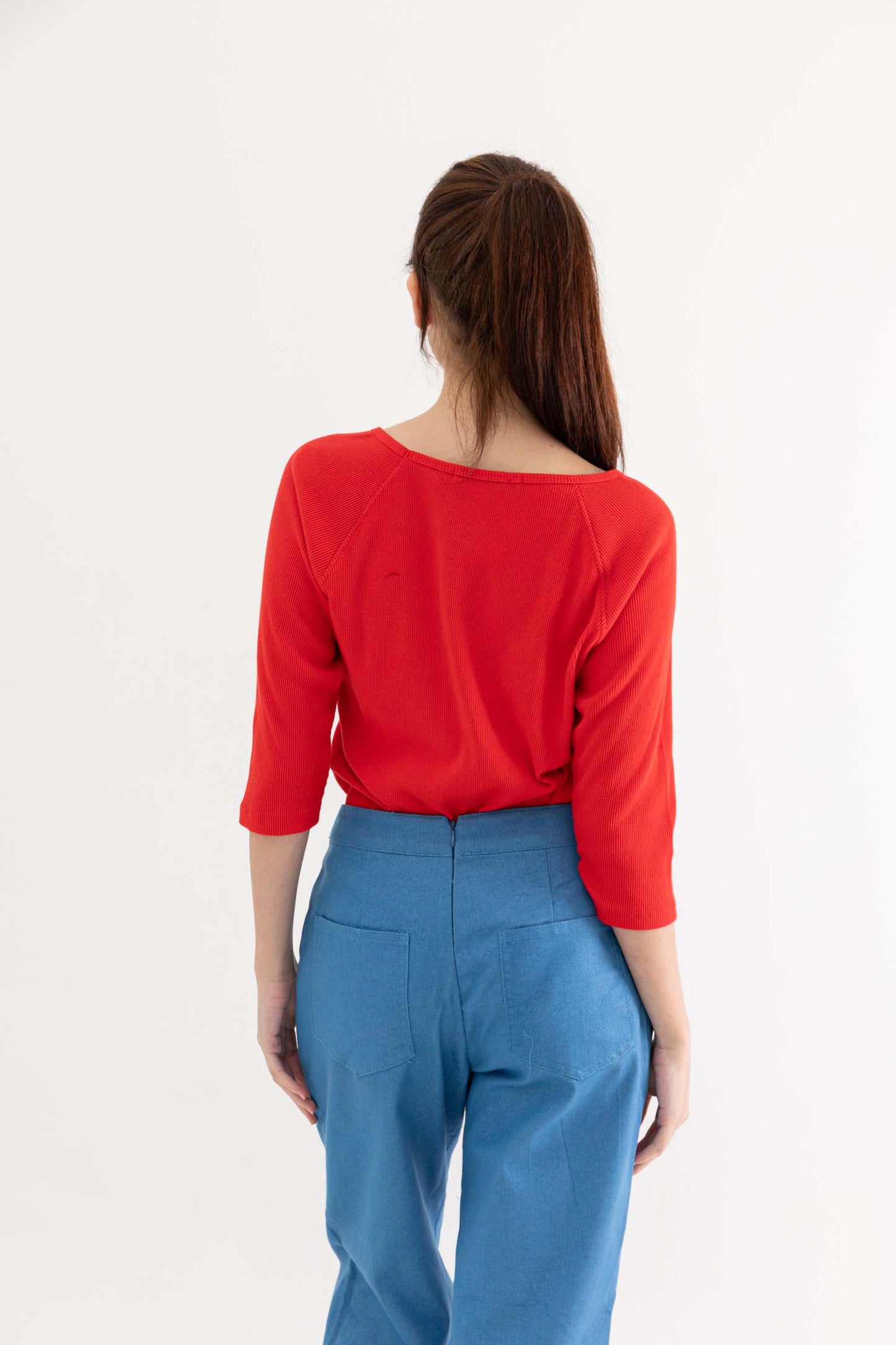 Zina Ribbed Cotton Tee