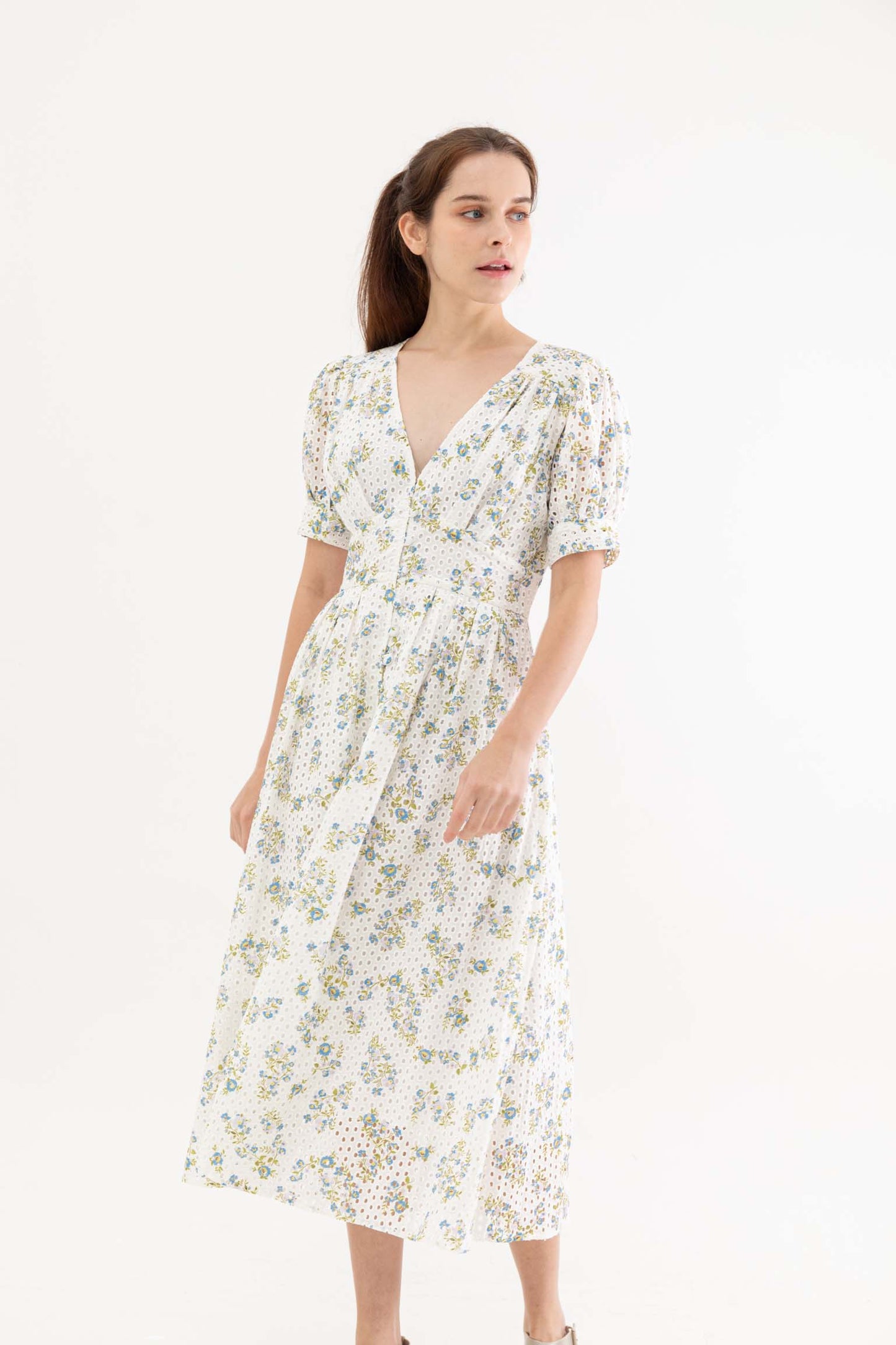 Kallie Floral Eyelet Dress