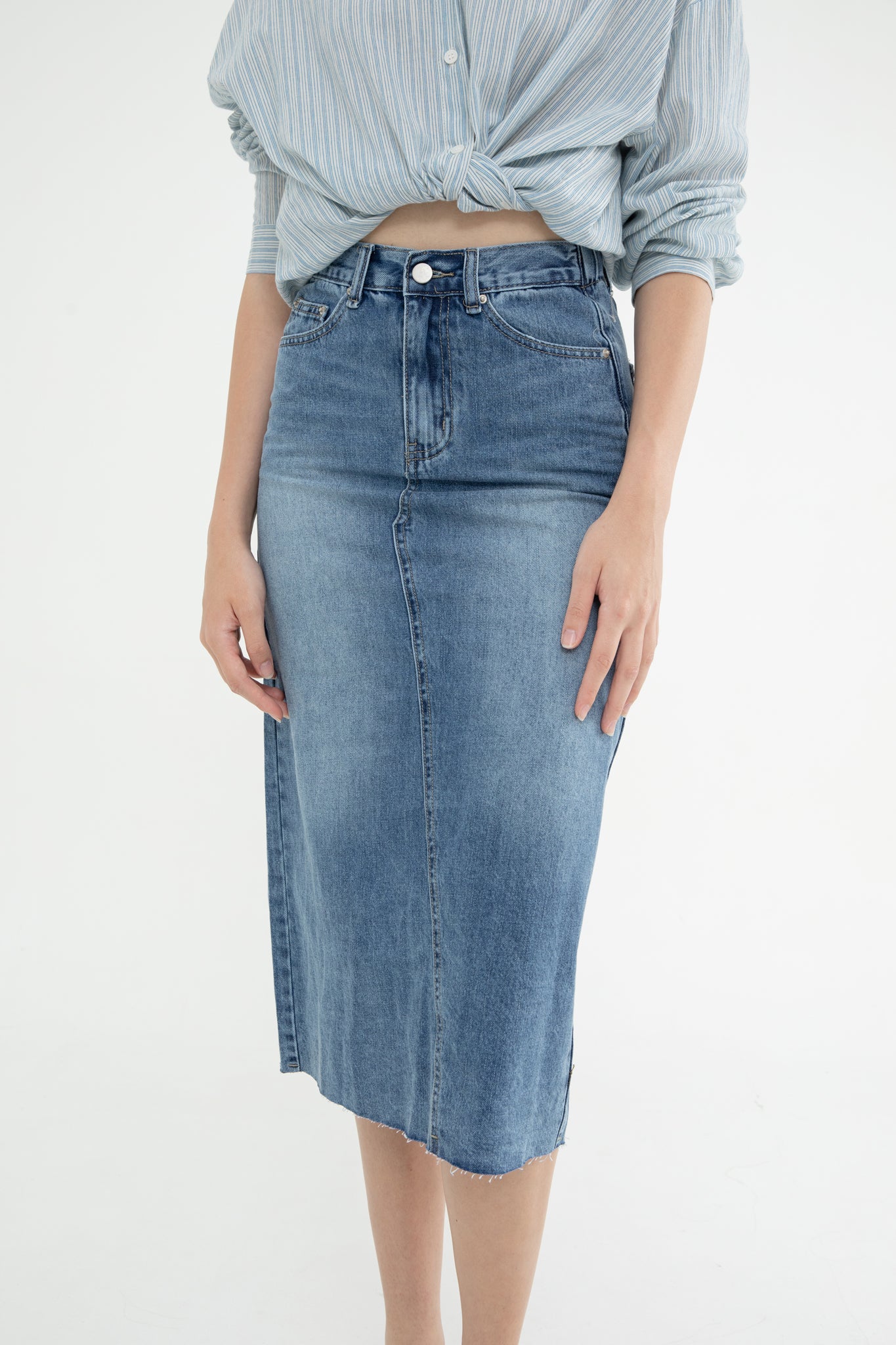 Shona Denim Midi Skirt