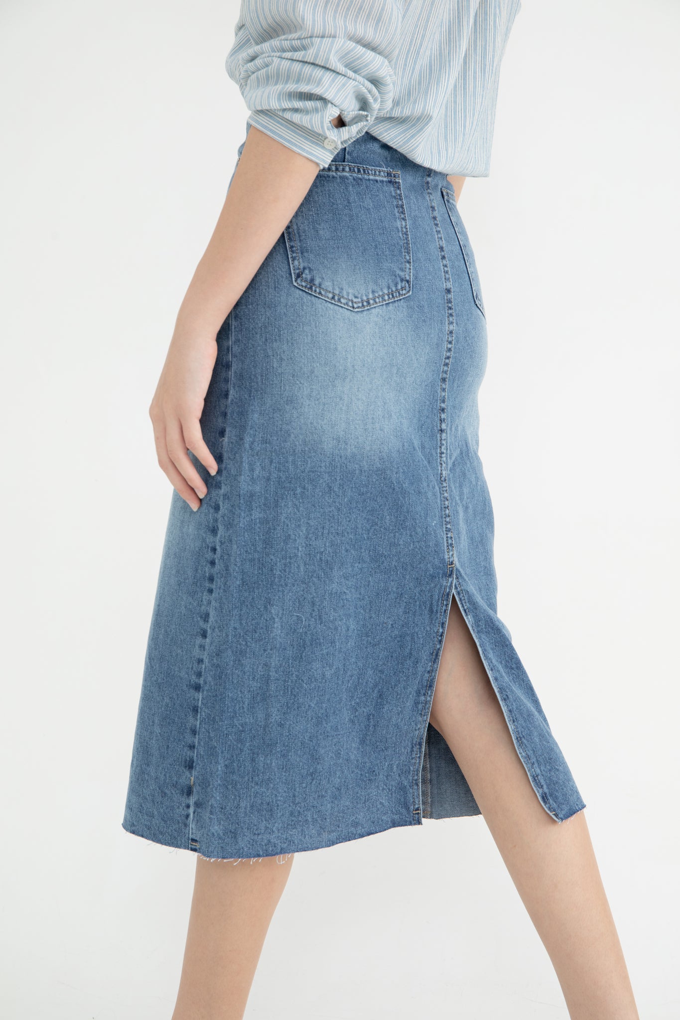 Shona Denim Midi Skirt