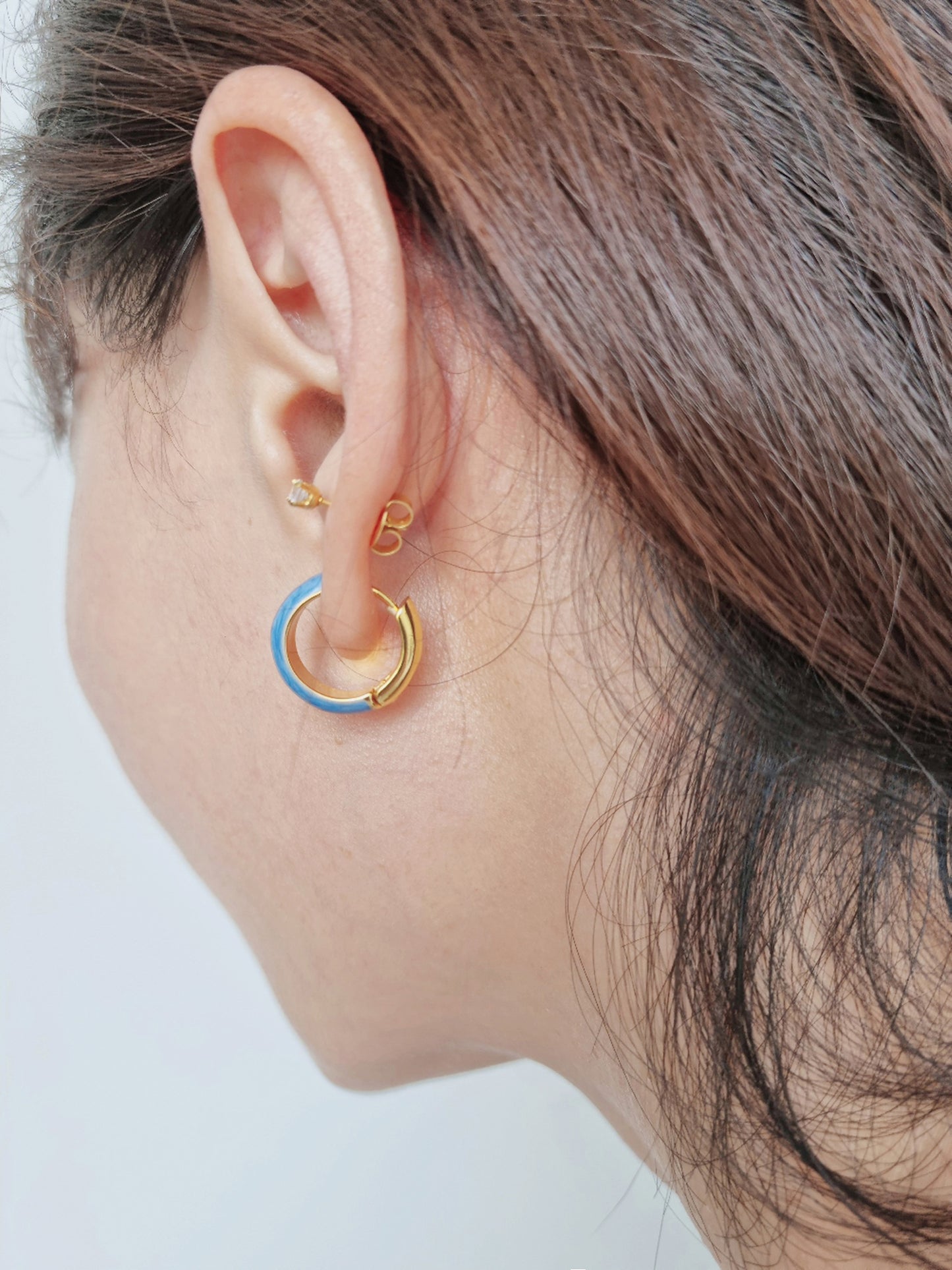 Heidi Blue Hoops