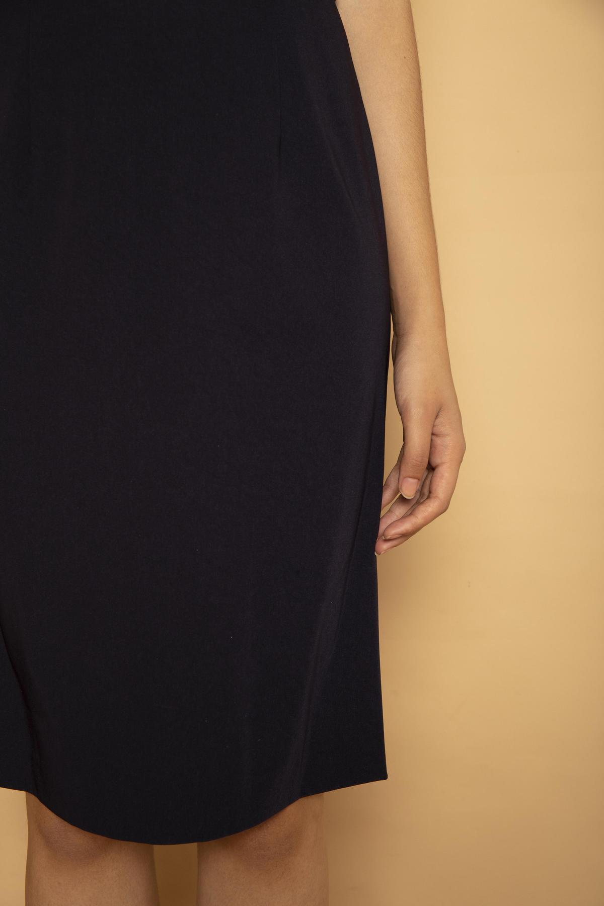 Dana Pleated Neck Dress