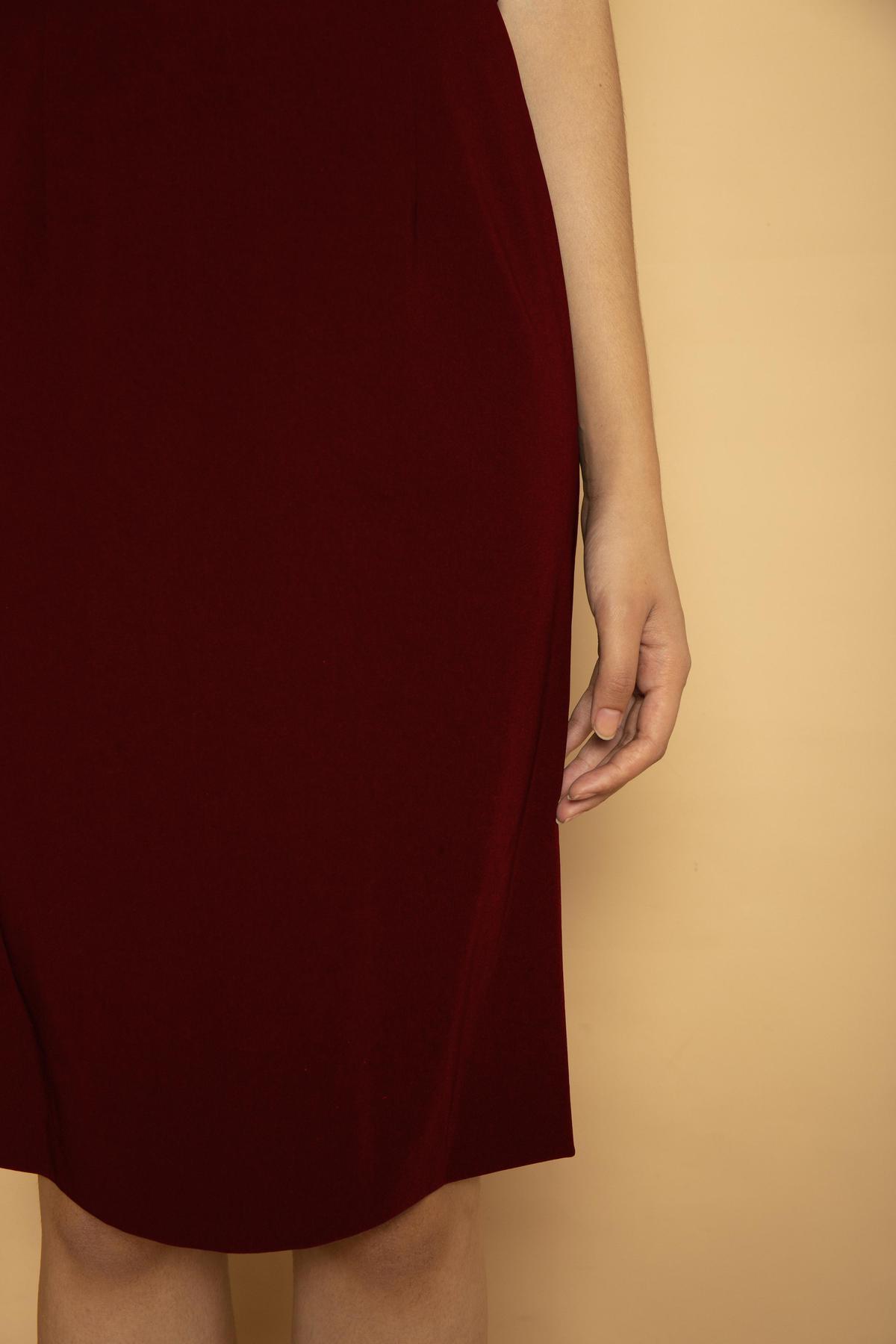 Dana Pleated Neck Dress