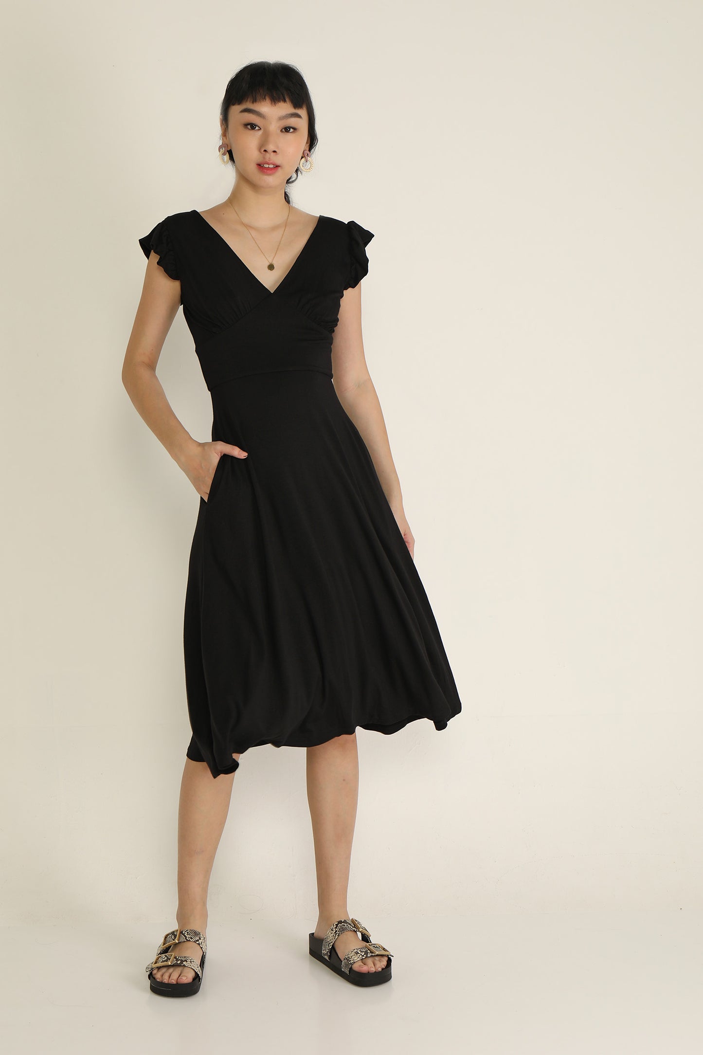 Eugenia Cross Dress with Ruffles