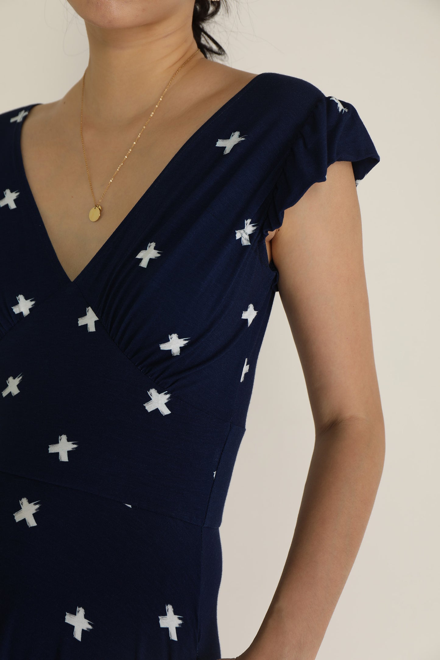 Eugenia Cross Dress with Ruffles