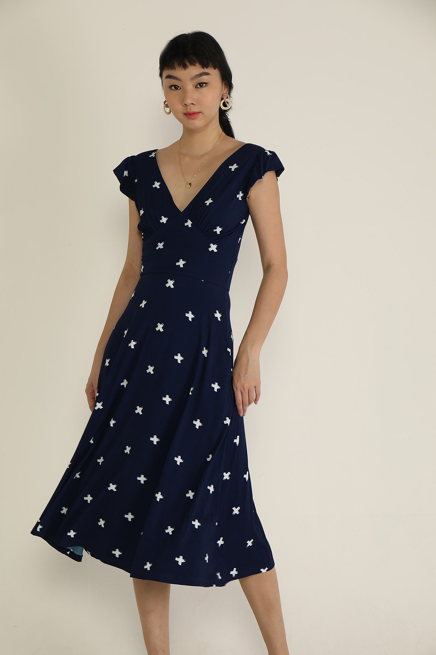 Eugenia Cross Dress with Ruffles