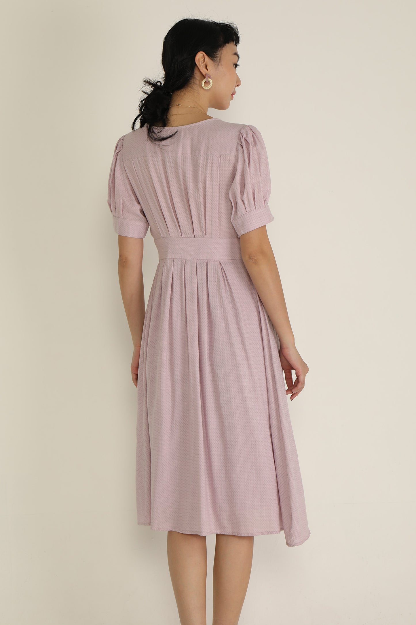 Kimmy Puff Sleeve Button Down Dress