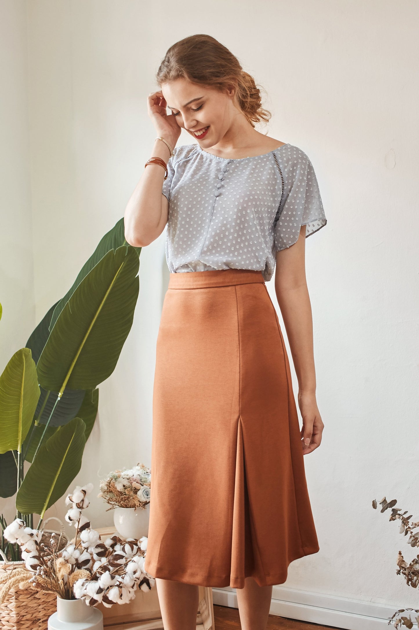 Louise Swiss Dot Top