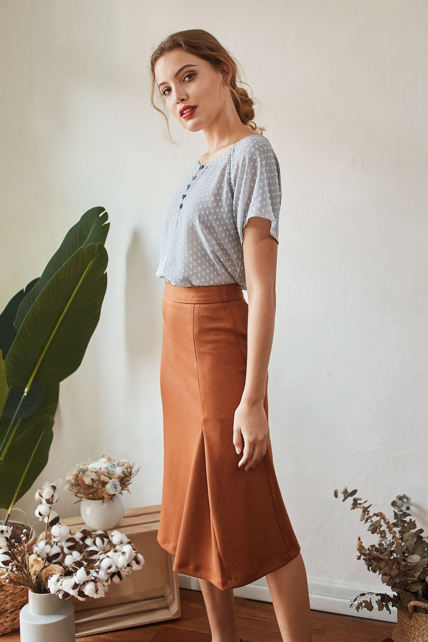 Louise Swiss Dot Top