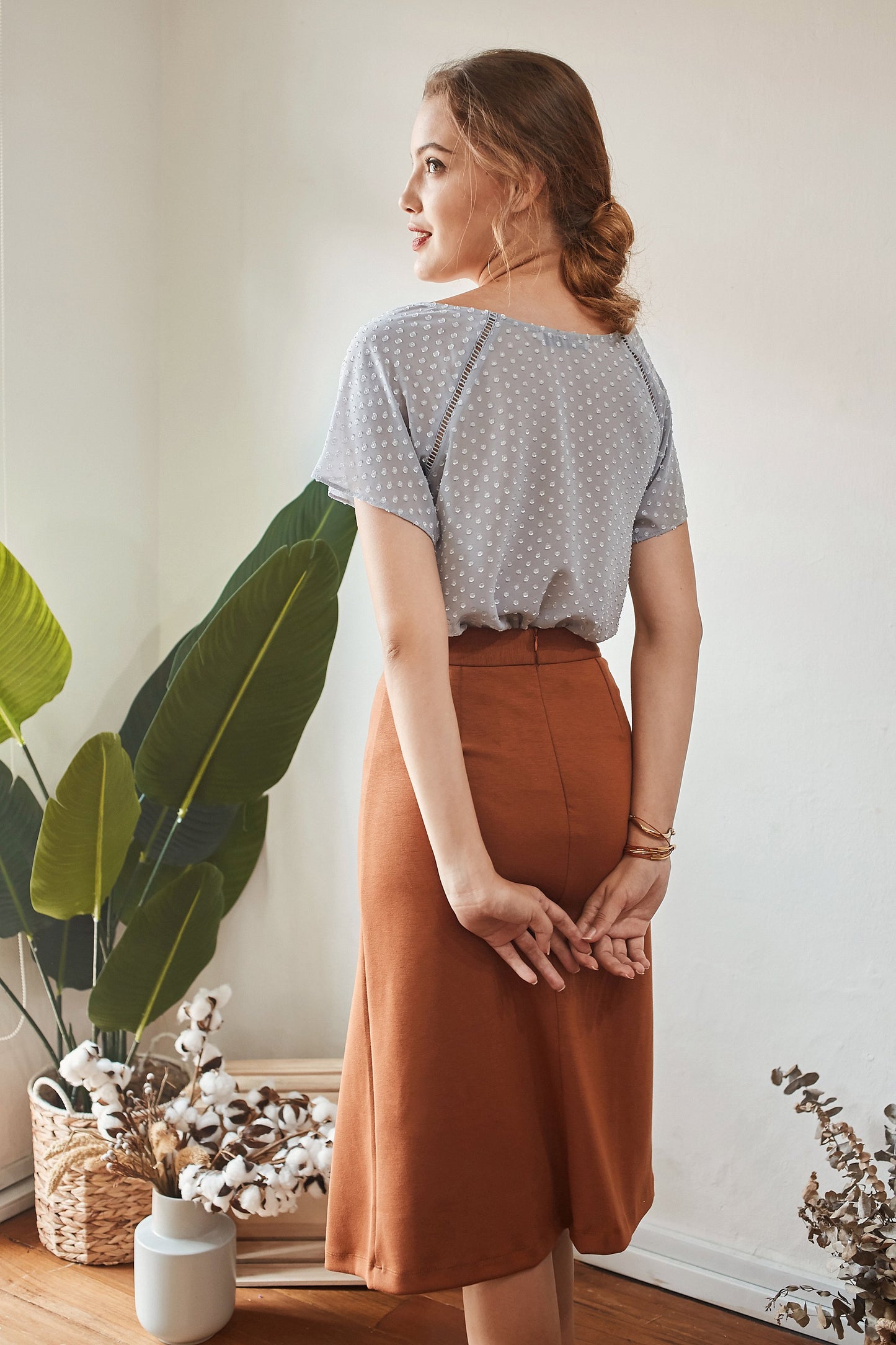 Louise Swiss Dot Top