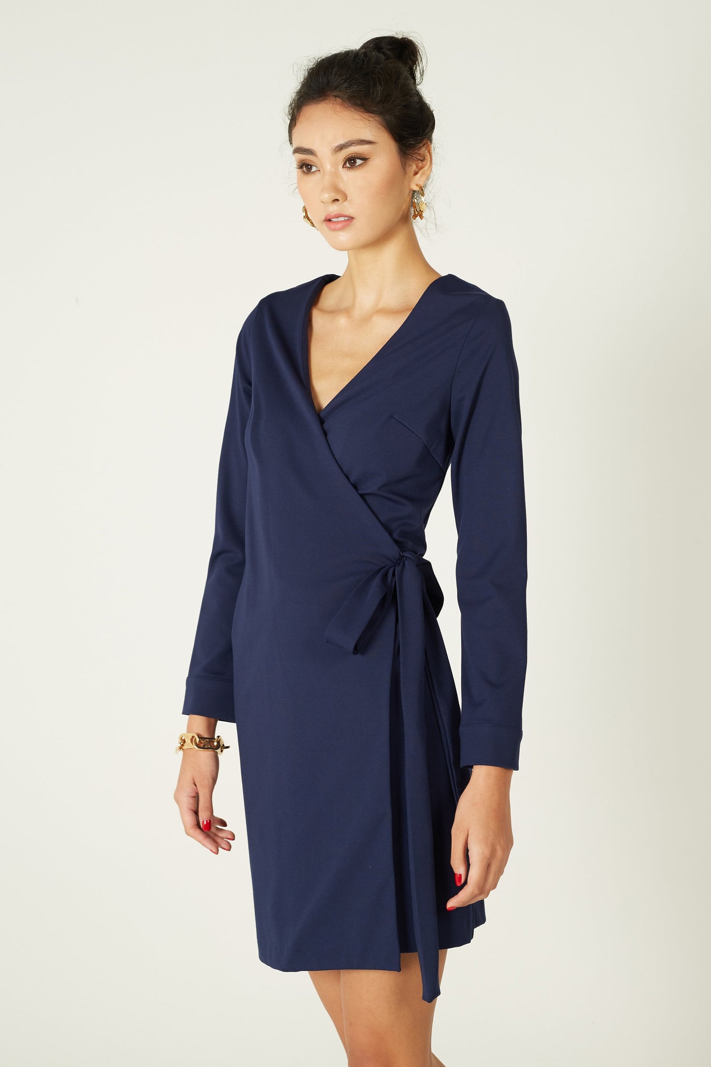 Alexa Wrap Knit Dress