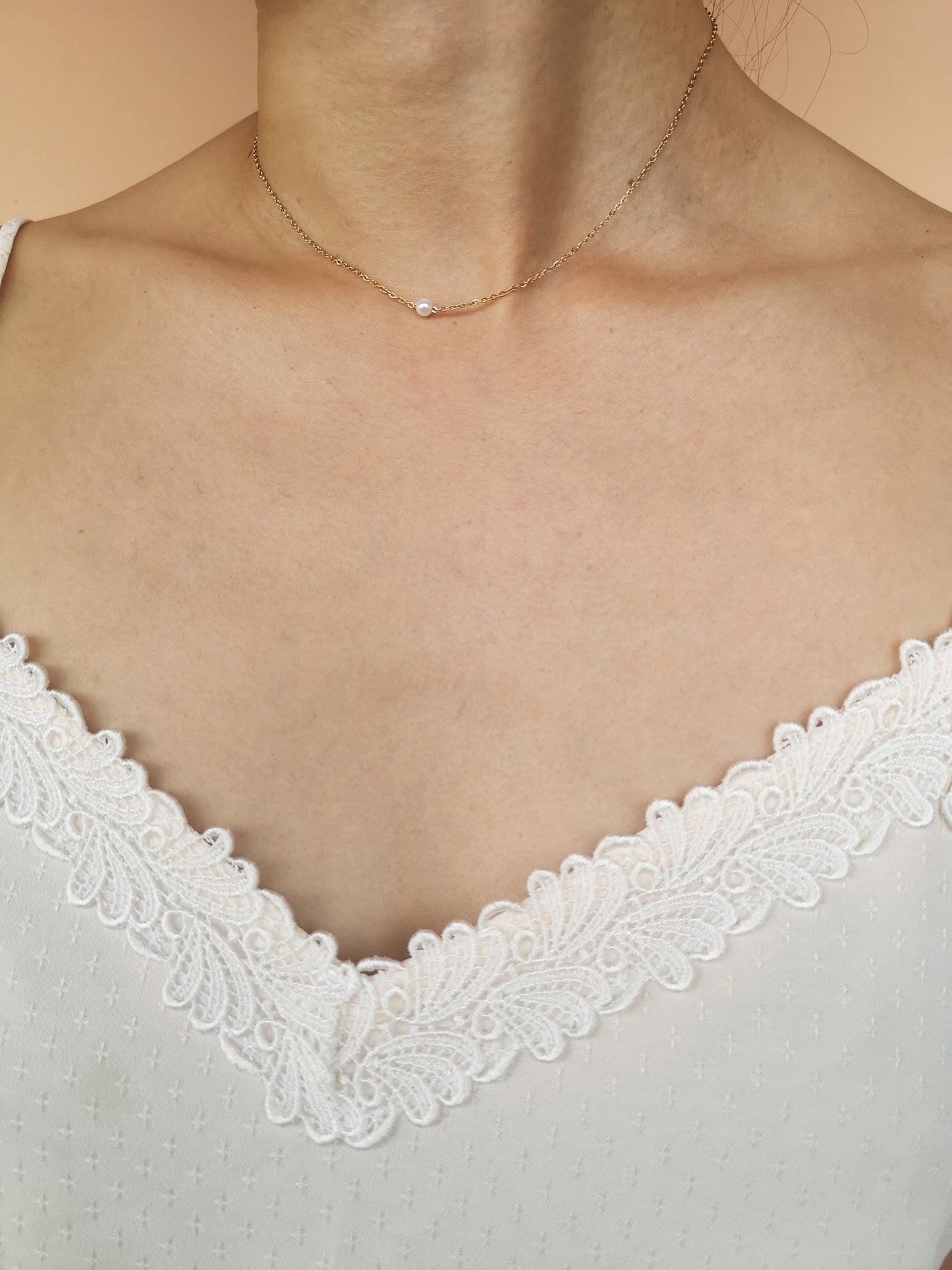 Ariel Tiny Pearl Necklace