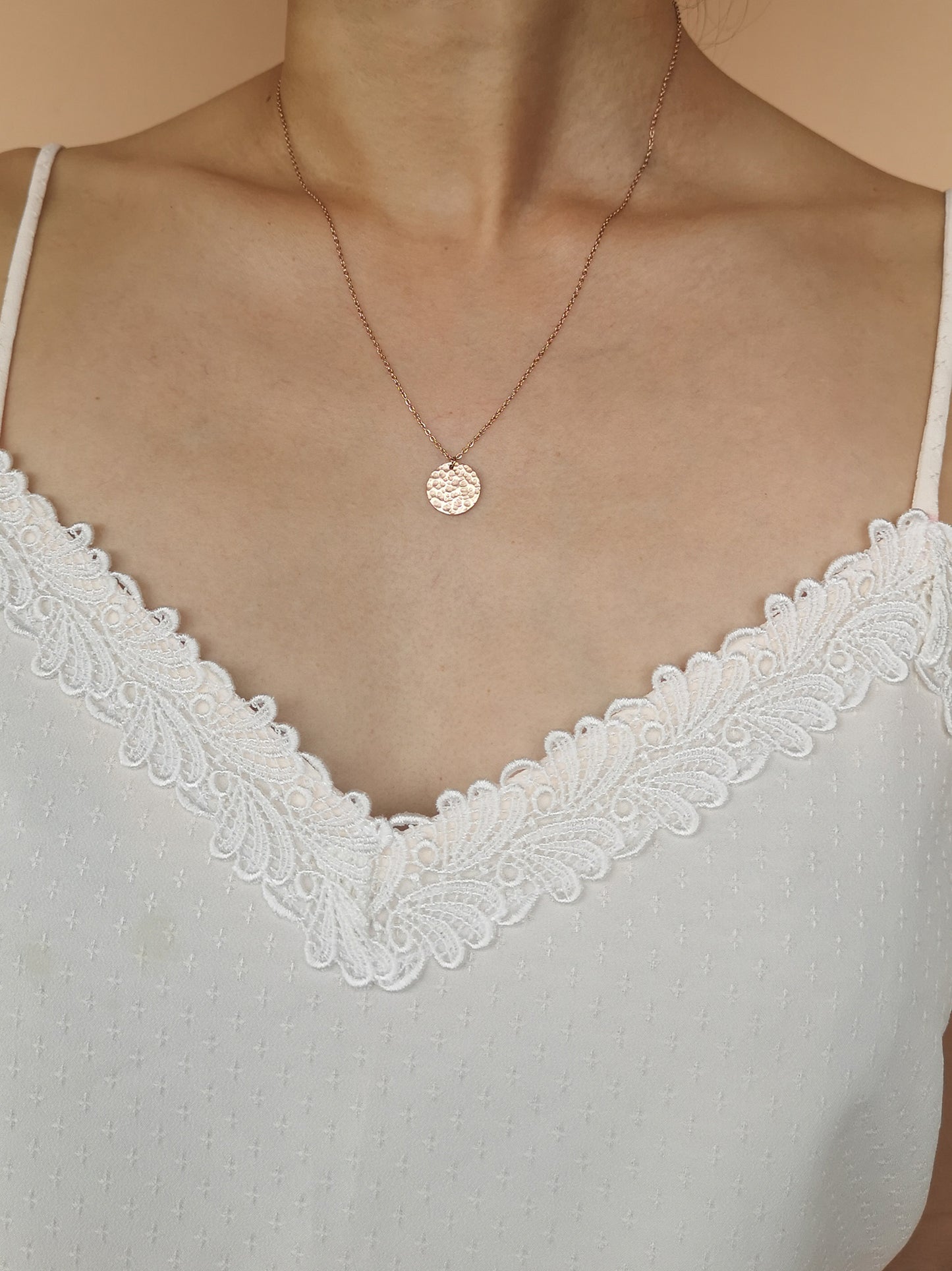 Suki Hammered Pendant Necklace