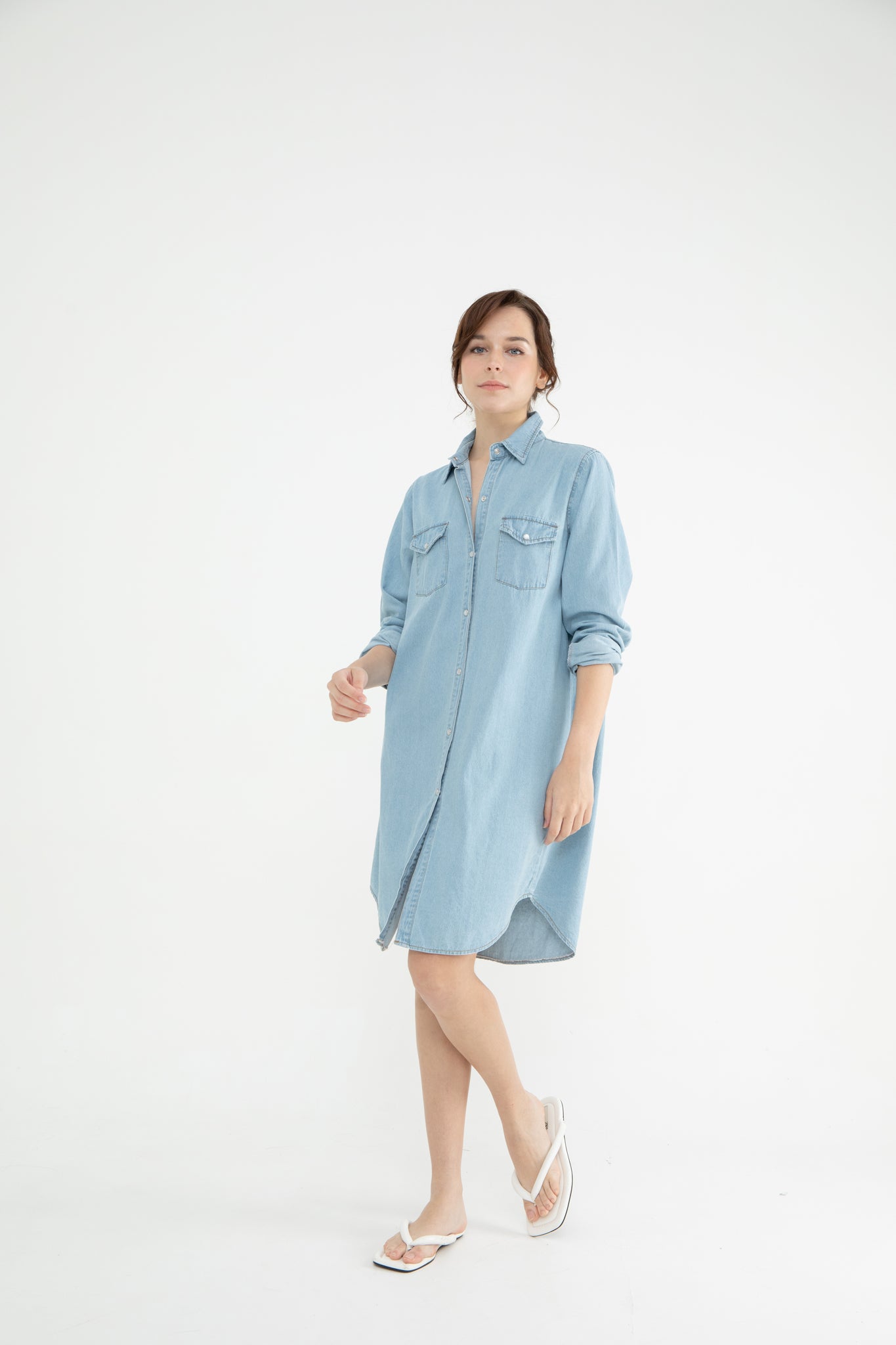 Stevie Denim Shirt Dress