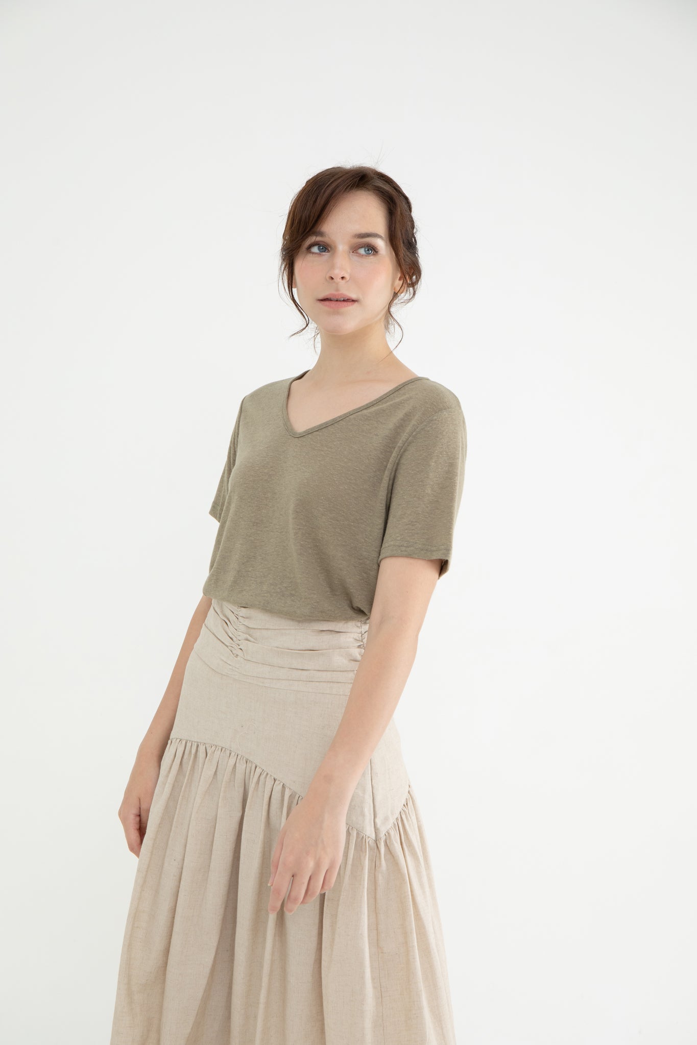 Vicki Textured V Neck Tee (Bundle)