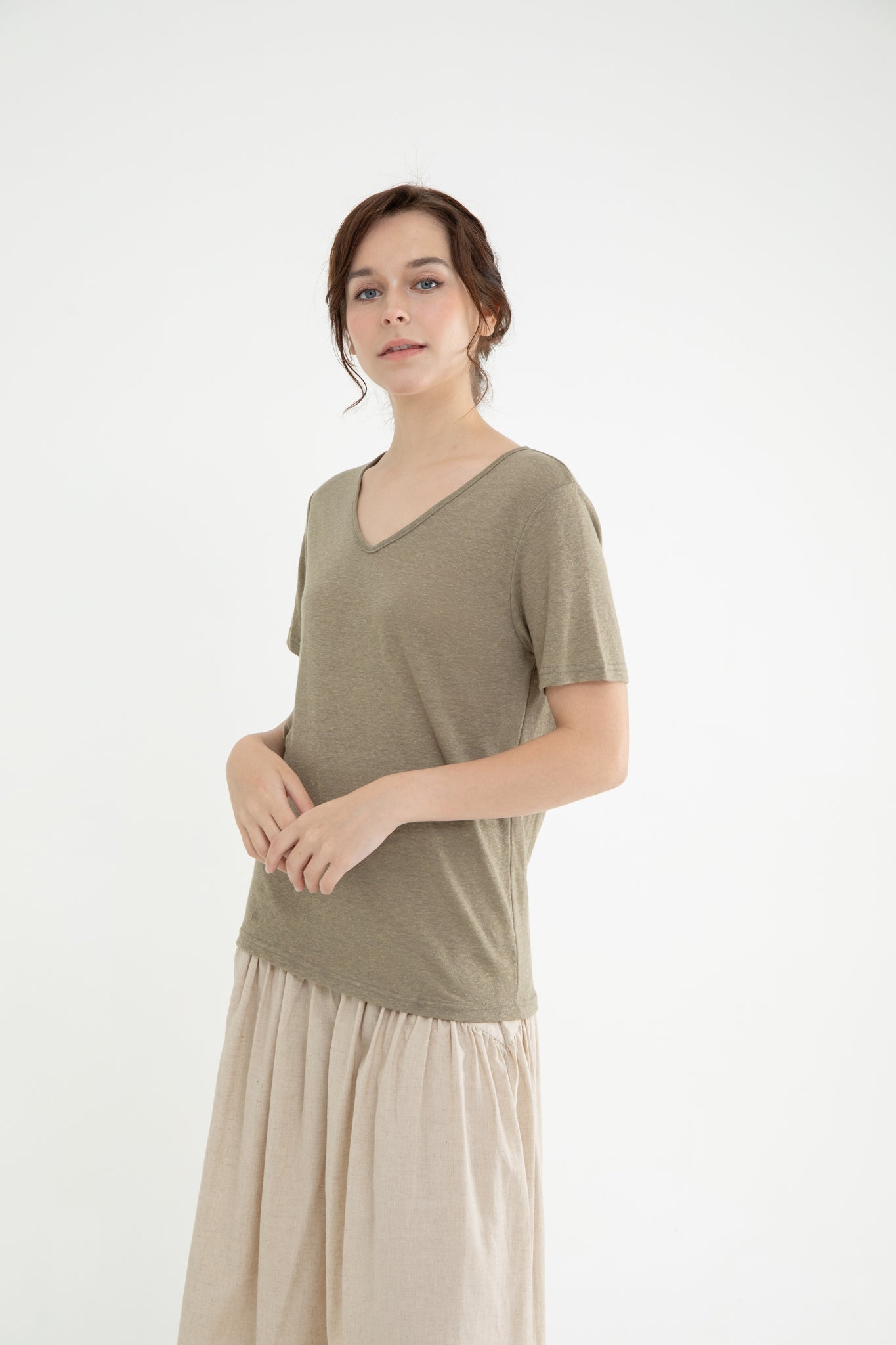 Vicki Textured V Neck Tee (Bundle)