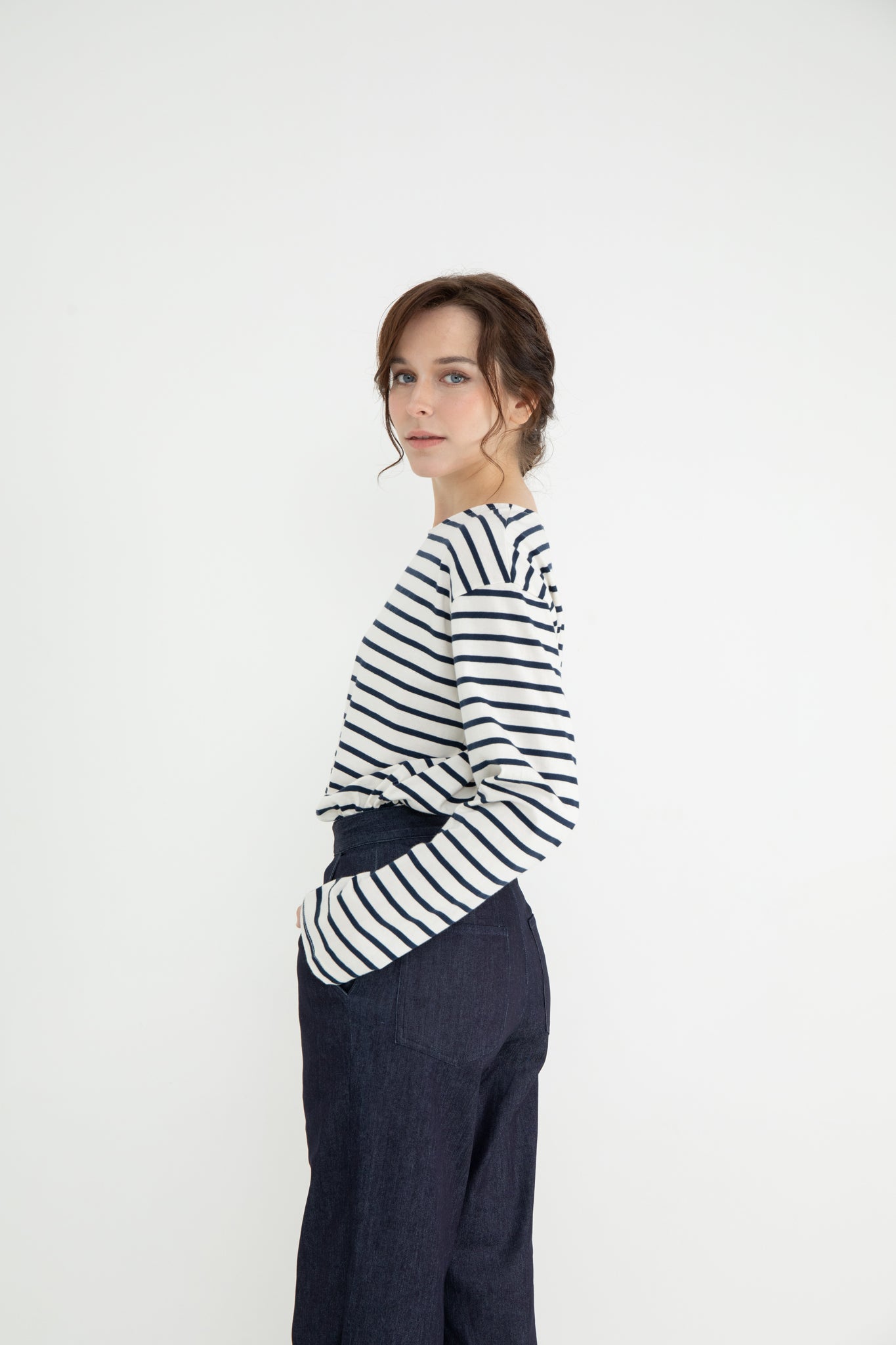 Viv Long Sleeve Breton Blouse