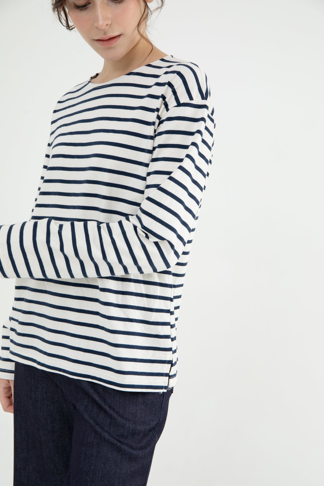 Viv Long Sleeve Breton Blouse