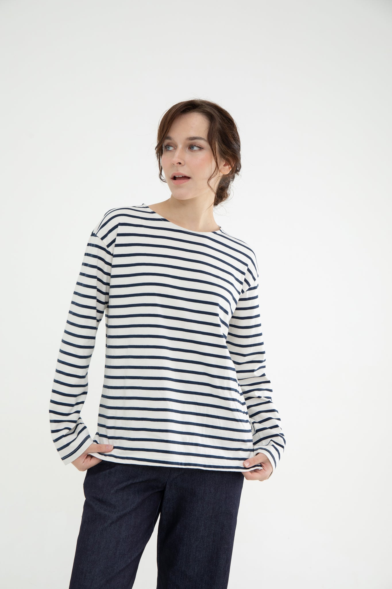 Viv Long Sleeve Breton Blouse