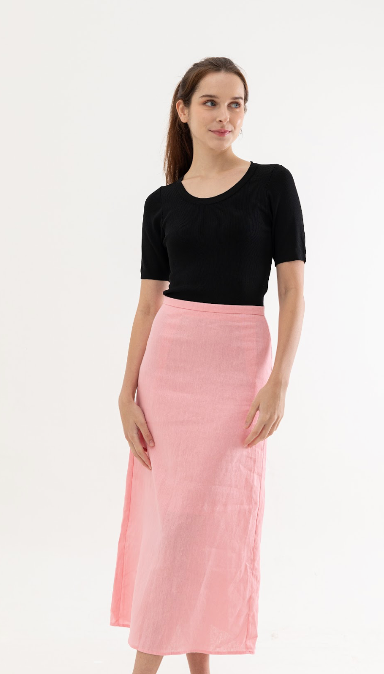Rosie Midi Linen Skirt