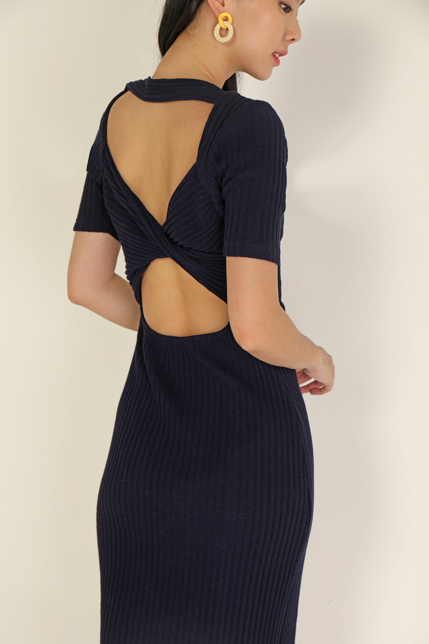 Donna Ribbed Cotton Dress